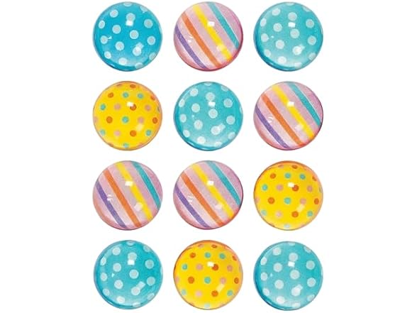 Dots & Stripes Bouncing Ball 12 Pieces