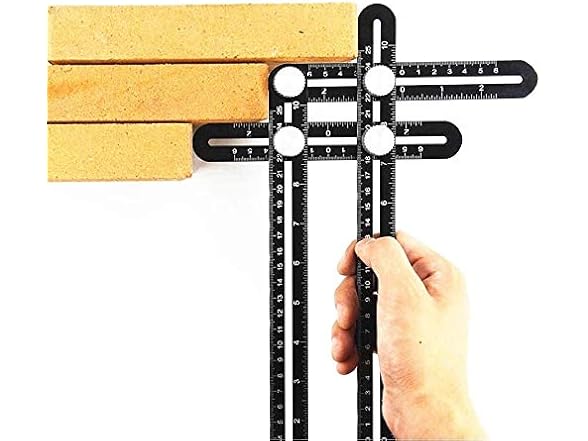 NPQPNAFC CON-60 Angle Ruler Measuring Ruler