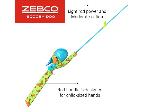 Zebco Youth Scooby Doo Floating Spincast Reel and Fishing Rod Combo