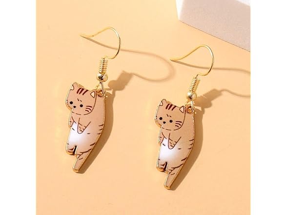 Fuqimanman2020 Cute Cat Dangle Earrings