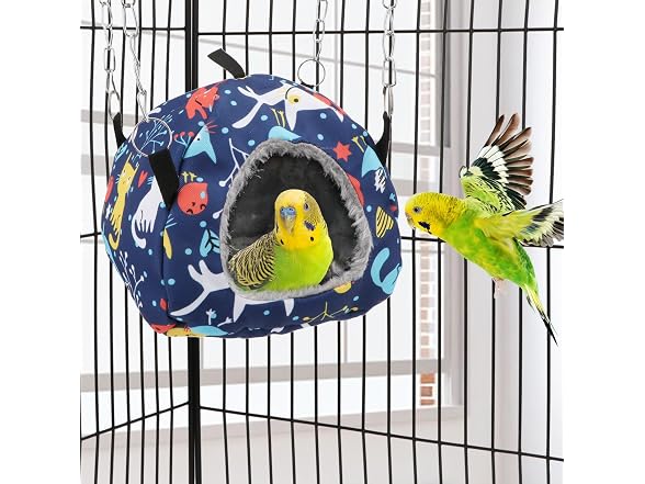 Wontee Bird Plush Hammock Parrot Hanging Snug