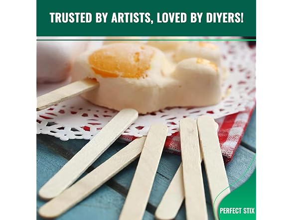 Perfect Stix Mini Craft Sticks and Dowels Set, 200 Count