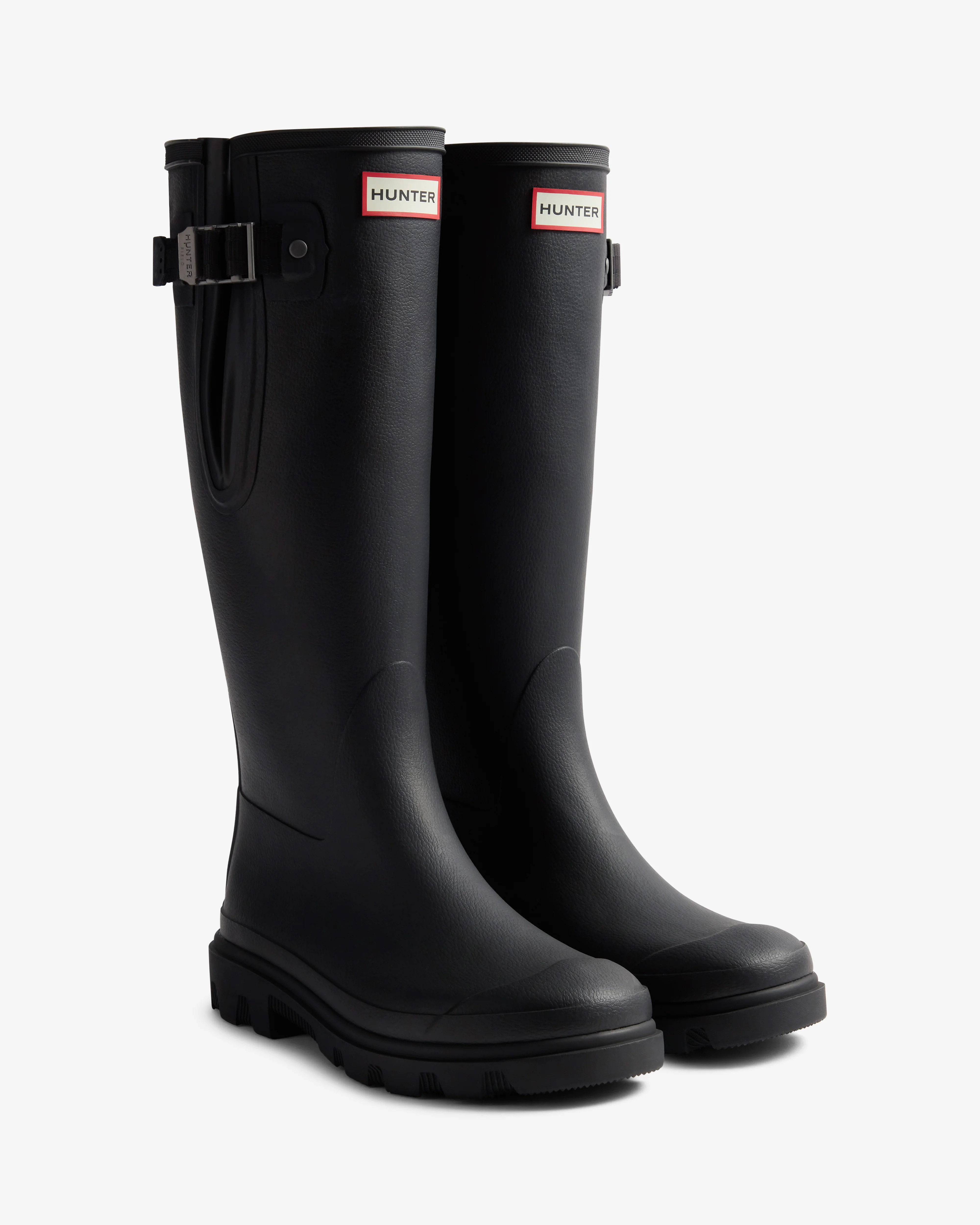 Hunter Women's Refined Gold Trim Tall Gloss Boots - Gallery 3