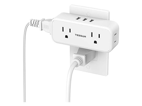 TESSAN Outlet Splitter (3 USB, 4 Outlets)