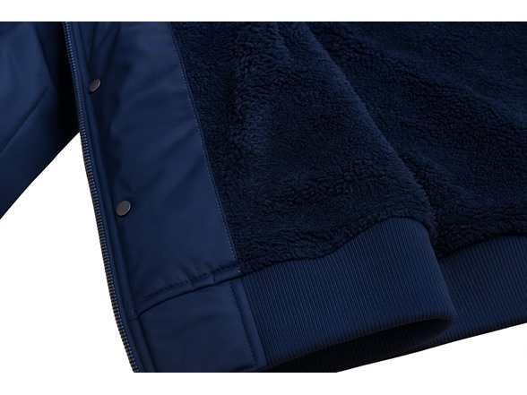 Mens Sherpa Lined Hooded Bomber Jacket