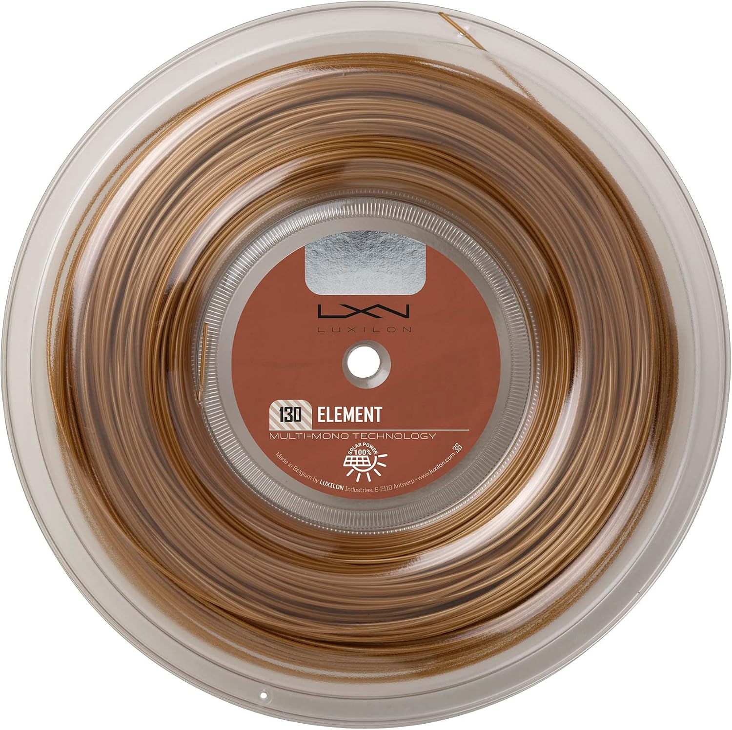 Luxilon Element 130 Tennis String - 200m Reel, Brown - Gallery 2