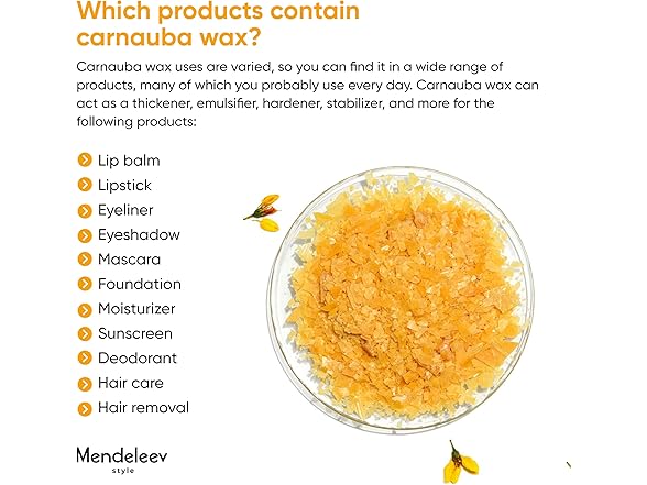 MENDELEEV STYLE 17 Oz Carnauba Wax Flakes