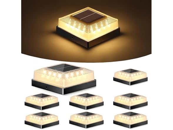 Brightever B0FXLRC2D5 Solar Post Cap Light Outdoor