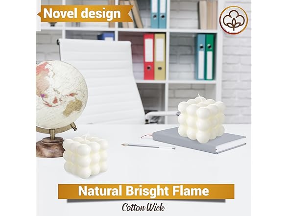 White Aesthetic Bubble Candle 10-Pack