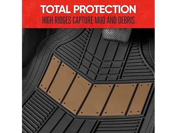 MOTOR TREND DualFlex™ Rubber Car Floor Mat