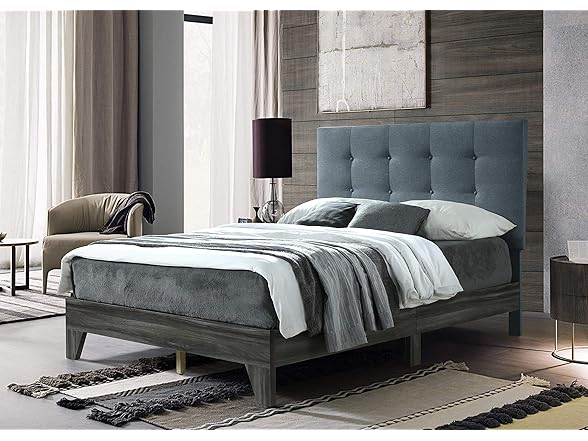 Hodedah Upholstered Twin Bed
