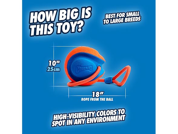 Chuckit! Rope Fetch Dog Toy - Ball on Rope Fe