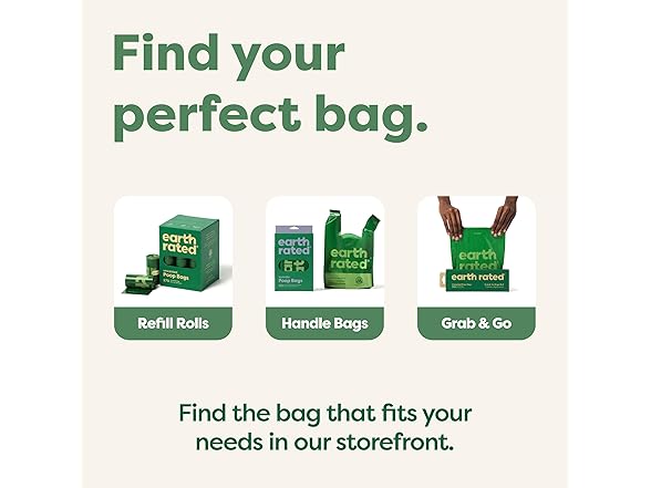 Earth Rated Dog Poop Bags with Handles 120Bags