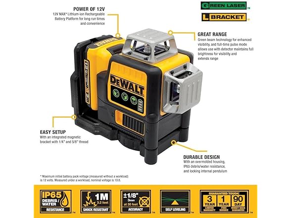 DEWALT DW089LR-K Laser Level 360 Self Leveling Kit