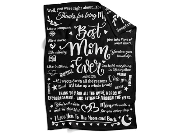 Mom Birthday Blanket Gift, 50x70"