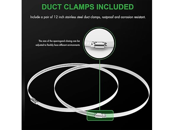 HealSmart 12" 8 Ft Aluminum Ducting Flexible