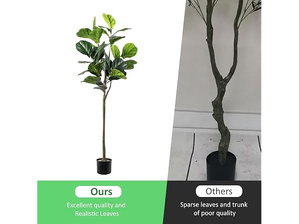 VEVOR Artificial Fiddle Leaf Fig Tree