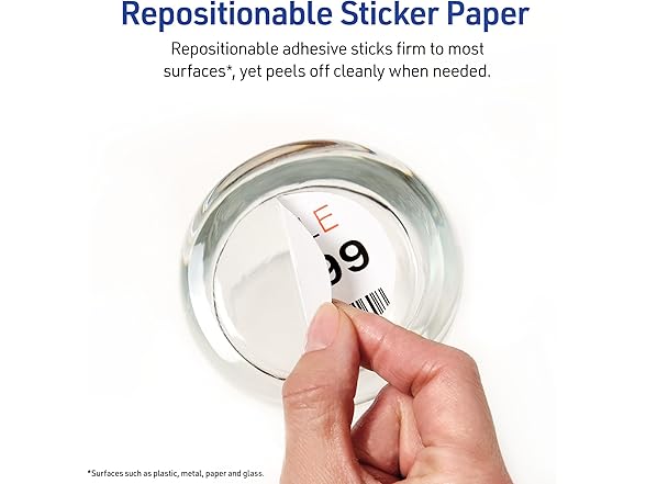 Avery Printable Sticker Paper, 8.5" x 11