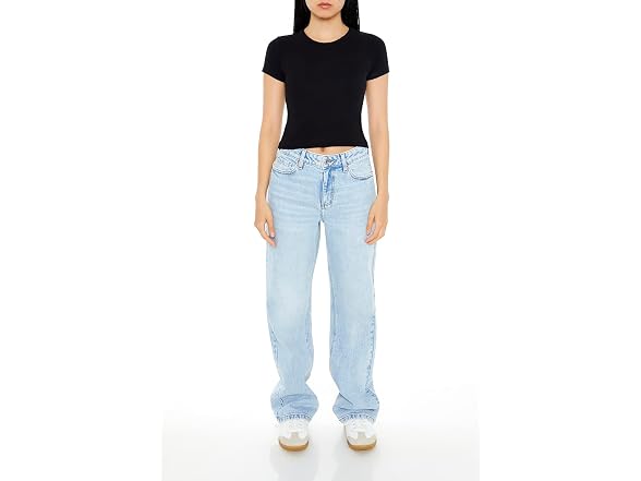 Forever 21 Cropped Rib-knit Tee