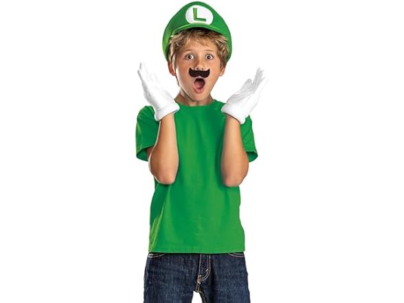Disguise Luigi Child Costume Accessory Kit