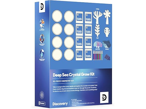 Discovery™ Deep Sea Crystal Grow Kit – 32-Piece
