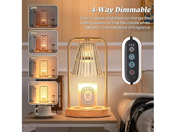 VerRon Candle Warmer Lamp with Timer
