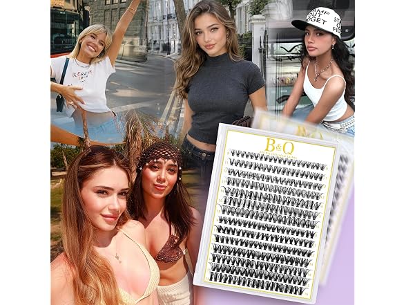 B&Qaugen Lash Clusters Kit, 280 Pieces