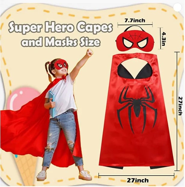 6-Pack Reversible Cape & Mask Set - Gallery 6