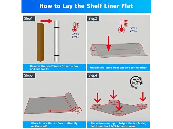 WAWINY Wire Shelf Liners 16x36, 5 Pack