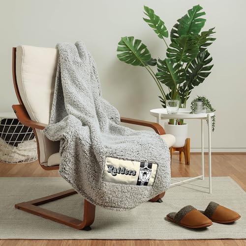 FOCO NFL Retro Style Cloud Sherpa Throw Blanket