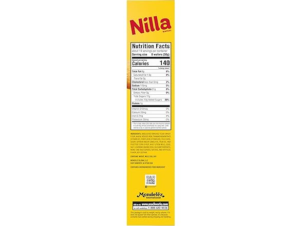 NILLA Wafers Cookies, Vanilla Wafers, Family Size, 15 oz