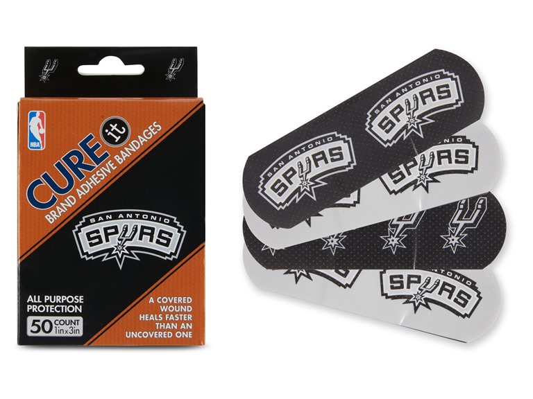 CURE IT  TRX-NBA-SASPU 10-Pack / 500ct 500ct NBA Team Adhesive Bandages  San Antonio Spurs