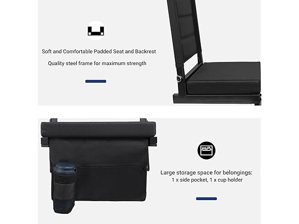 Stadium Seats for Bleachers with Back Support