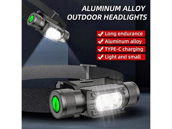 NOOR Rechargeable Headlamp Flashlight