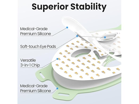 Oiameen Red Light Mask, 7-clolor Red Light Therapy Mask