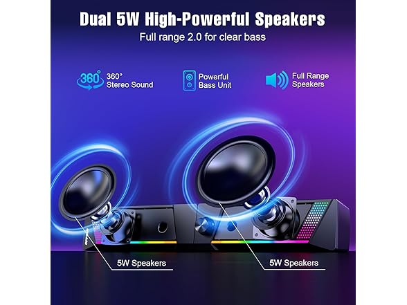 OFFSIR Computer Speakers