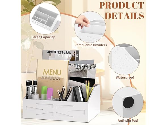 BELO VALE Large Desktop Mail Organizer