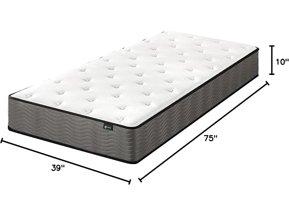 ZINUS 10 Inch True Support Hybrid Twin Mattress