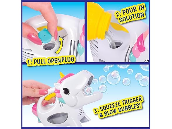 Maxx Bubbles Handheld Unicorn Bubble Blower