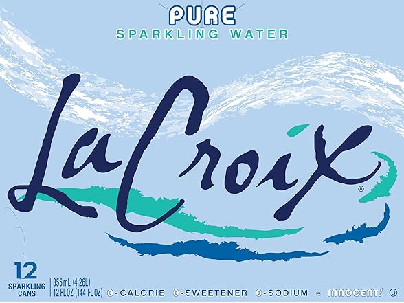 12PK La Croix Sparkling Water, Pure, 12 Fl Oz