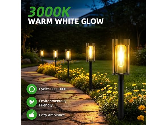 THPANEI Solar Pathway Lights 8-Pack