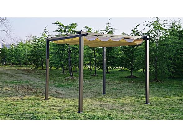 VEVOR 10'x10' Outdoor Retractable Pergola with Canopy