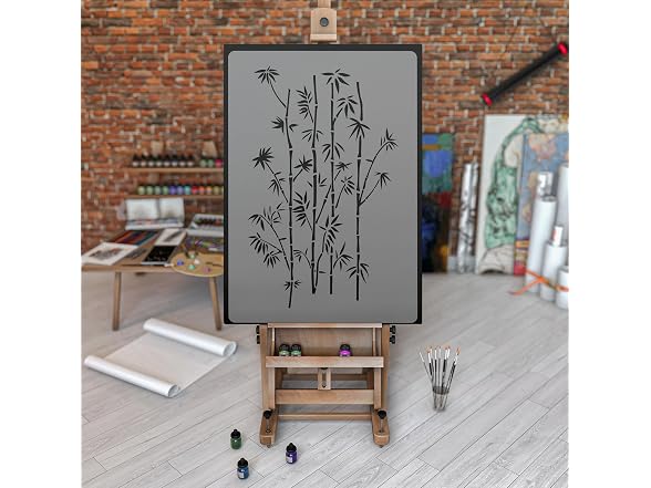 NAKLEO Floral Large Wall Painting Stencil