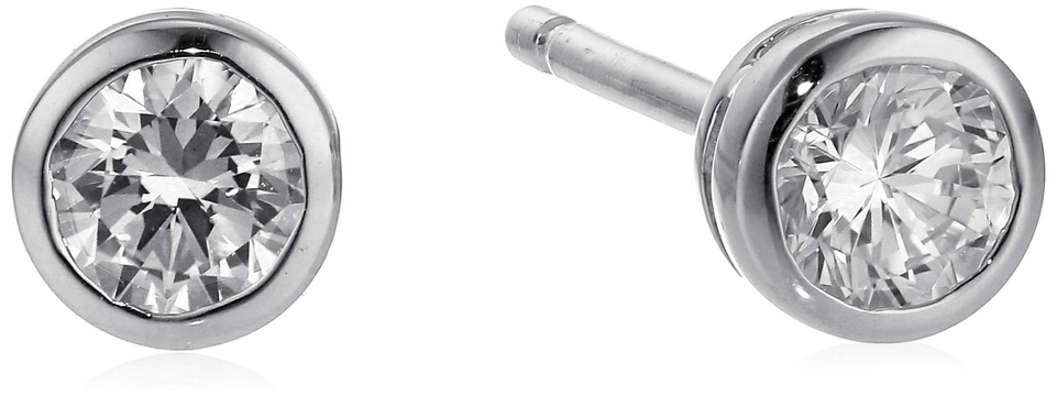 Amazon Essentials Earrings Bezel Studs - Gallery 3