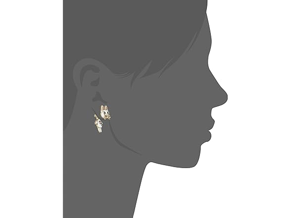Betsey Johnson Cat Front Back Earrings