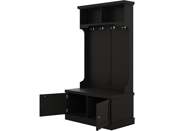 Hall Tree With Storage Shoe Bench