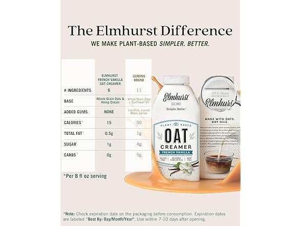 Elmhurst Oat Creamer Vanilla, 6pk