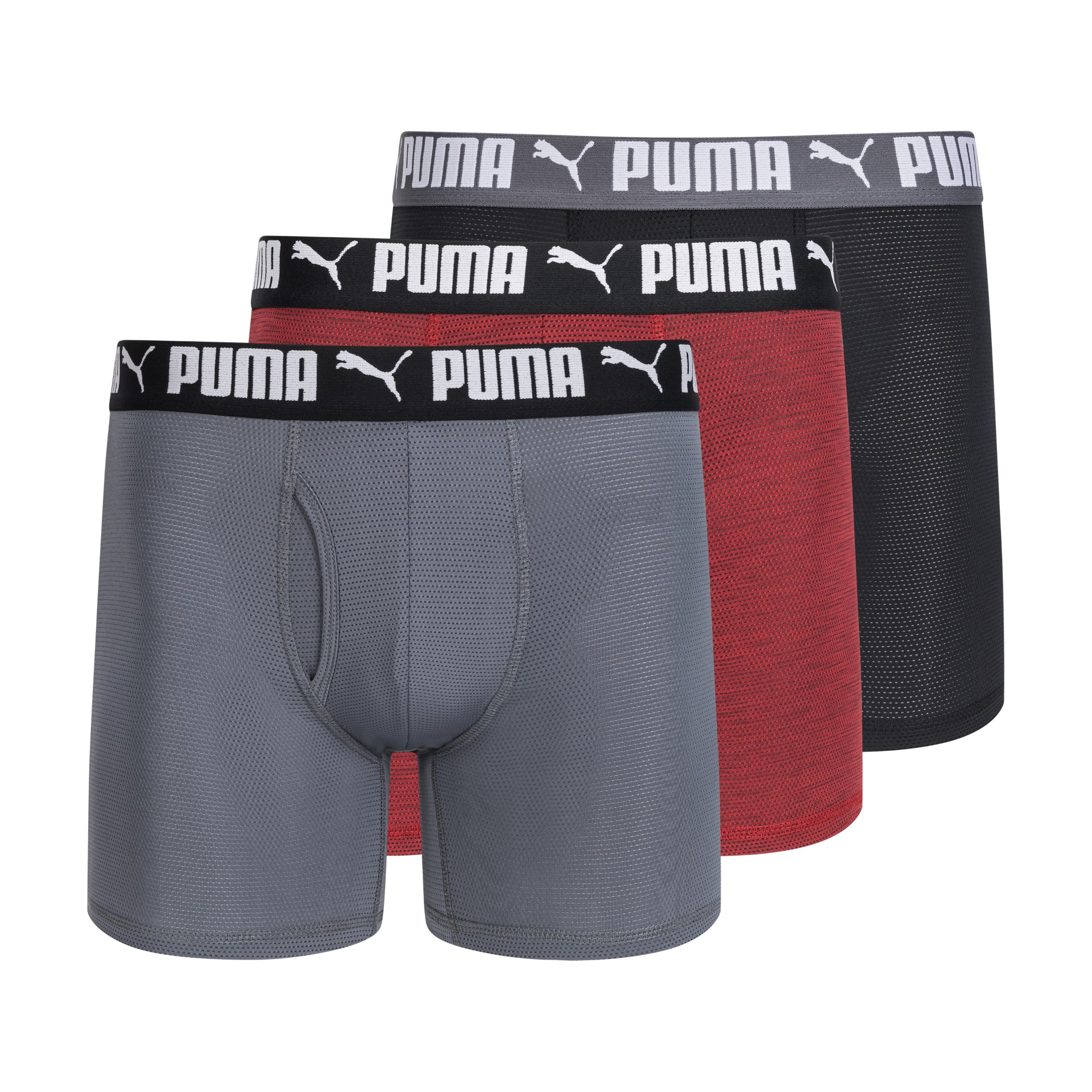 PUMA Men's 3-Pack Mesh Boxer Briefs - Gallery 7