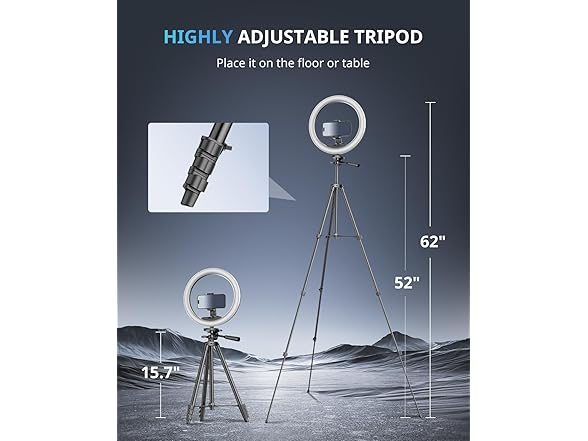 UBeesize 12 inch Ring Light with Stand