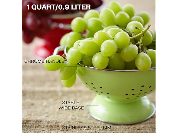 Reston Lloyd, 1 Quart Powder Coated Steel Kitchen Strainer Basket 